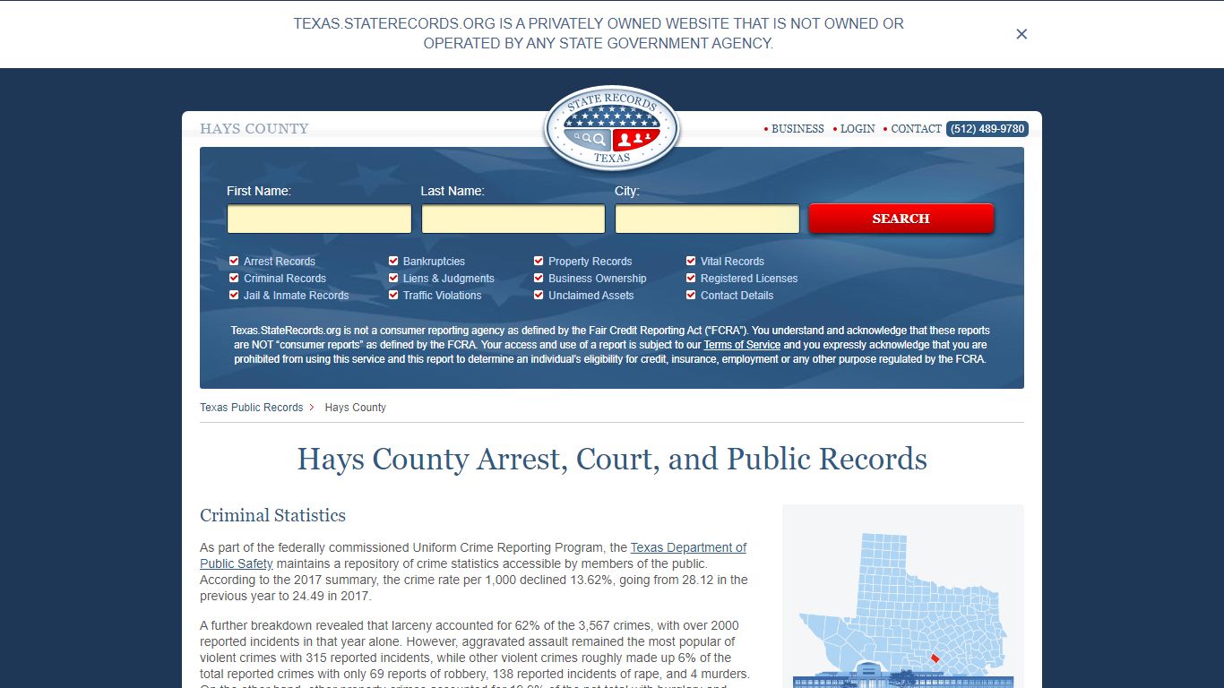 Hays County Arrest, Court, and Public Records