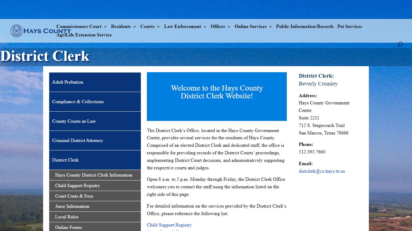 District Clerk | Hays County